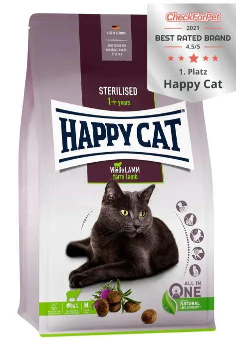 Happy Cat Adult Sterilised Weide Lamm 4 kg