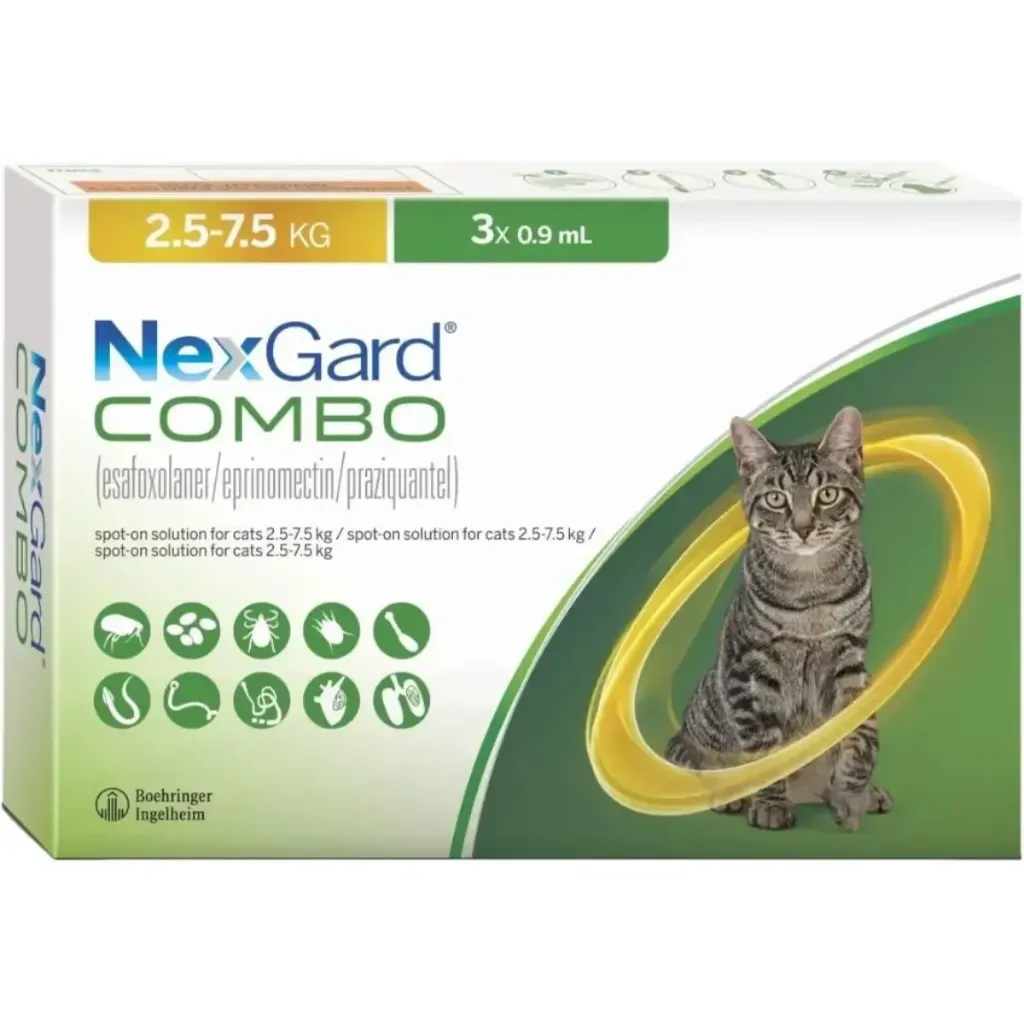 BOEHRINGER INGELHEIM Nexgard Combo Cat 2.5 - 7.5 kg 3 Pipettes