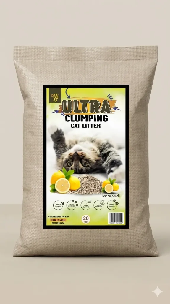 DOODZY Cat Litter Ultra Clumping Lemon 20 L