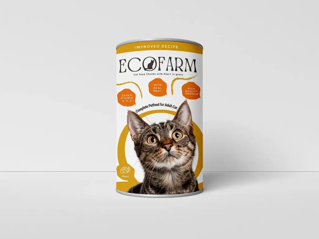 ECOFARM Adult Cat Food Chunks With Heart  In Gravy 400 gm