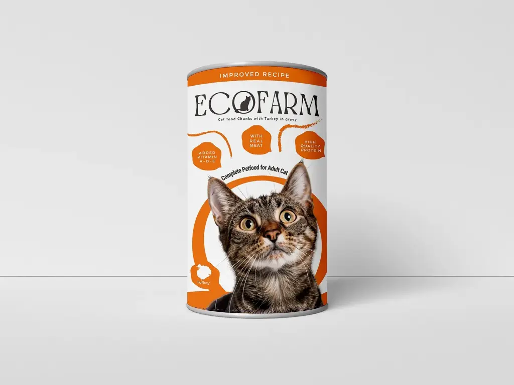 ECOFARM Adult Cat Food Chunks With Turkey In Gravy 400 gm