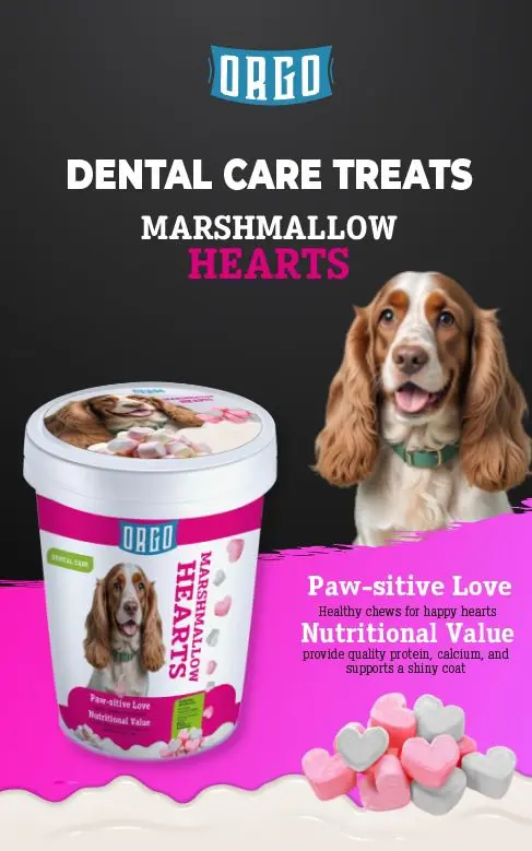 ORGO Dental Care Treats Marshmallow Hearts 300 gm