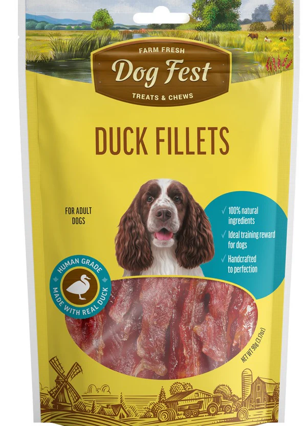 Dog Fest Duck Fillet For Adult Dogs 90g -3.17oz