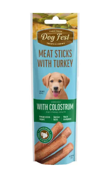 Dog Fest Turkey Stick with Colostrum 45g