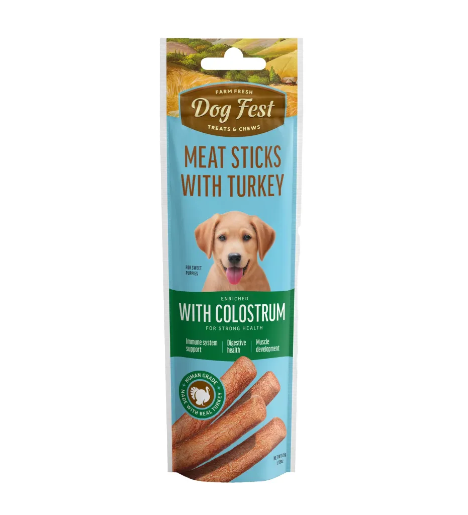 Dog Fest Turkey Stick with Colostrum 45g