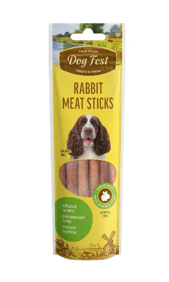 Dog Fest Rabbit Meat Sticks for Adult Dogs 45g 