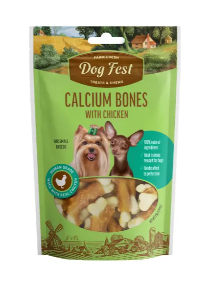 Dog Fest Calcium Bones with Chicken for Small Breeds 55g 