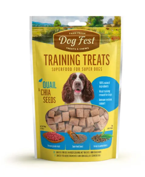 Dog Fest Training Treats with Quail & Chia Seeds 90 g 