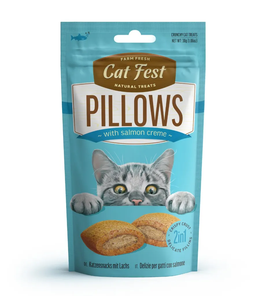 CAT FEST Pillows with Salmon Creme 30g