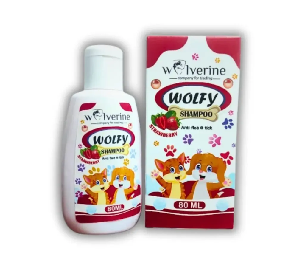 WOLVERINE Wolfy Anti-Fleas & Ticks Shampoo Strawberry 80 ml