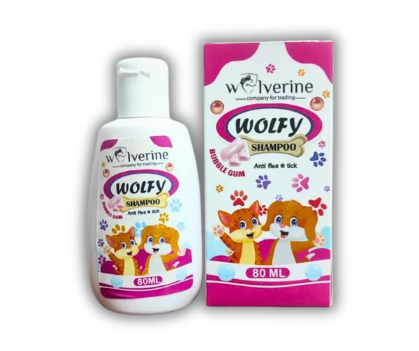 WOLVERINE Wolfy Anti-Fleas & Ticks Shampoo Bubble Gum 80 ml