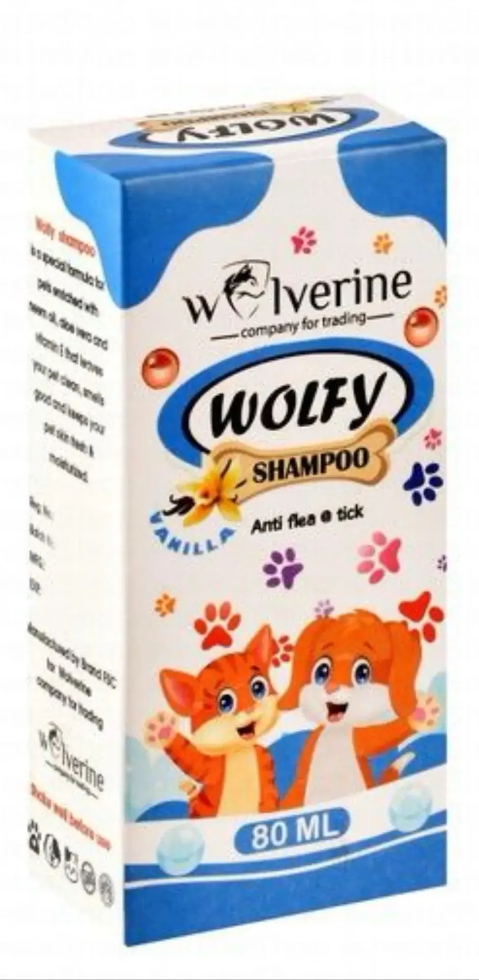 WOLVERINE Wolfy Anti-Fleas & Ticks Shampoo Vanilla 80 ml