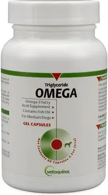 VETOQUINOL Triglecyride Omega For Medium Dogs 60 Capsules