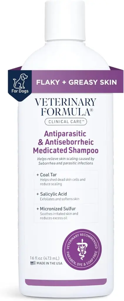 Veterinary Formula Clinical Care Antiparasitic And Antiseborrheic Dog Shampoo 473 Ml