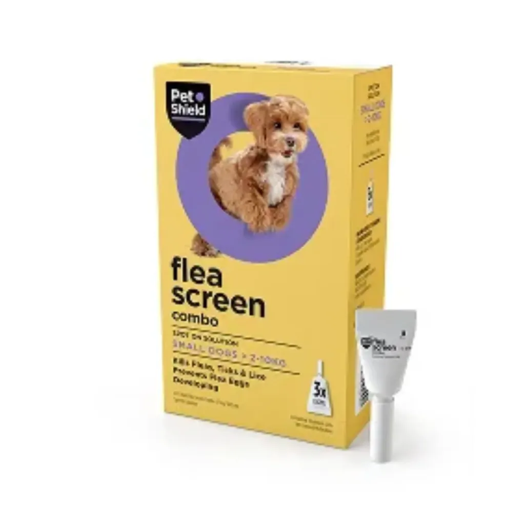 Pet Shield Flea Screen Combo 67mg/60.3 mg Spot On Solution For Small Dogs >2-10 KG | Box of 3 pipettes