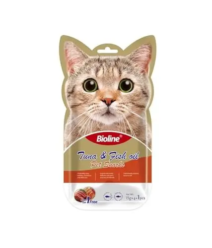 Bioline Cat Treats 5x15g Tuna & Fish Flavor
