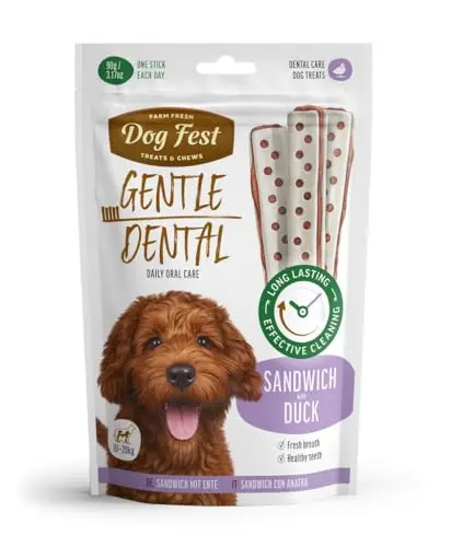 Dog Fest Dental Treats for Adult Dogs Sandwich with Duck 90 g