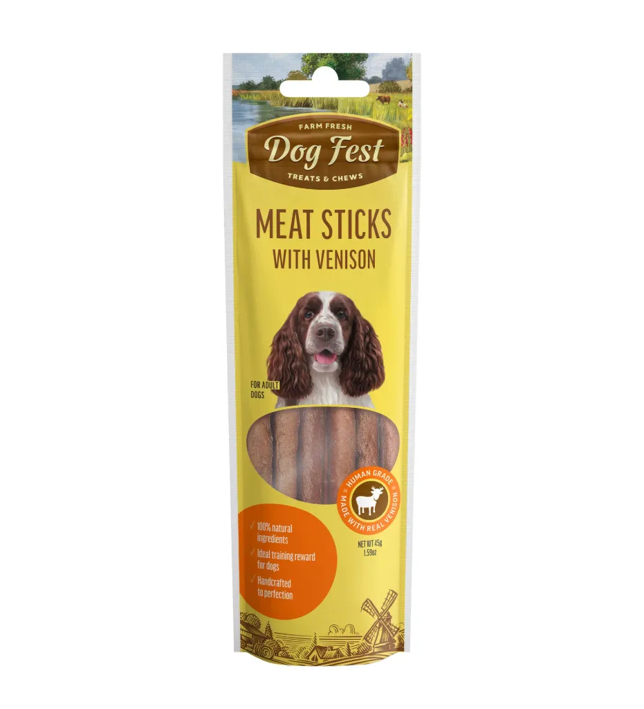 Dog Fest Meat Sticks with Vension for Adult Dogs 45g