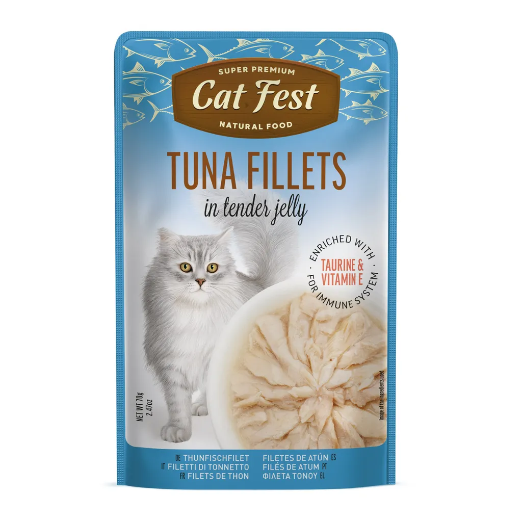 Cat Fest Tuna Fillets In Tender Jelly for Cats 70g