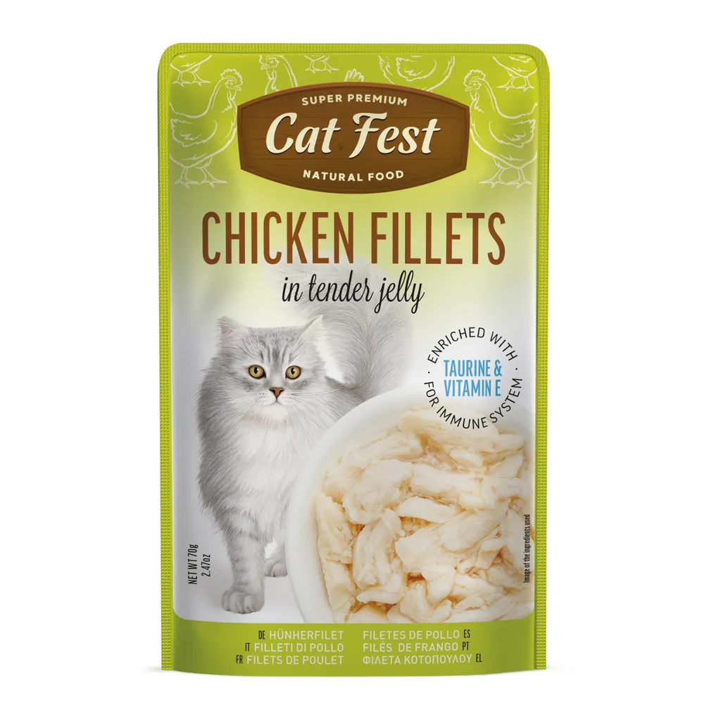 Cat Fest Chicken Fillets In Tender Jelly for Cats 70g