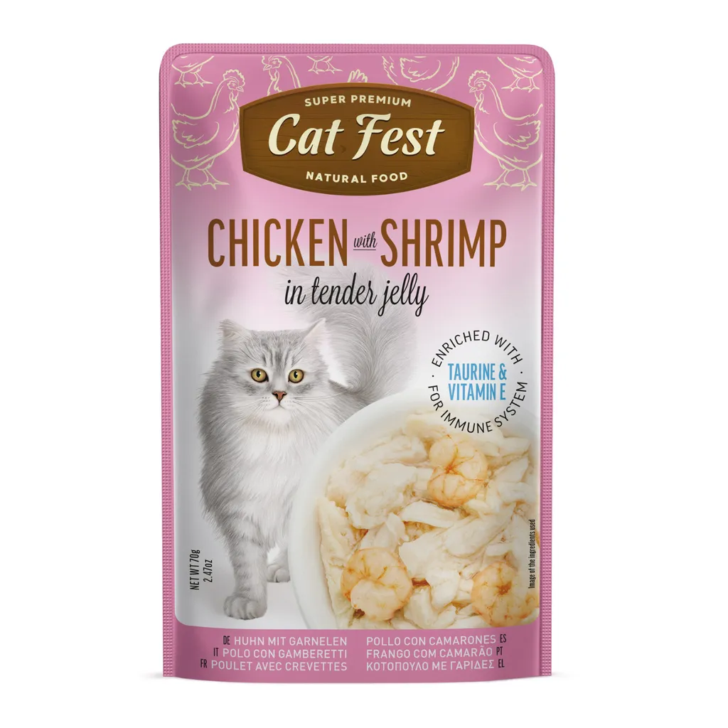Cat Fest Chicken with Shrimp in Tender Jelly 70g