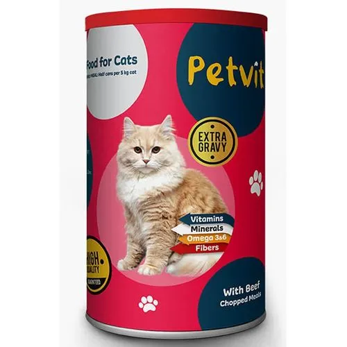 Petvit Cat Wet Food with Beef 400gm