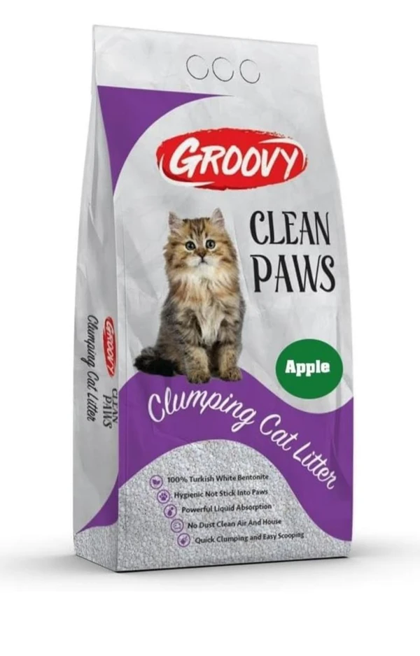 GROOVY Clumping Cat Litter Apple 10 L 