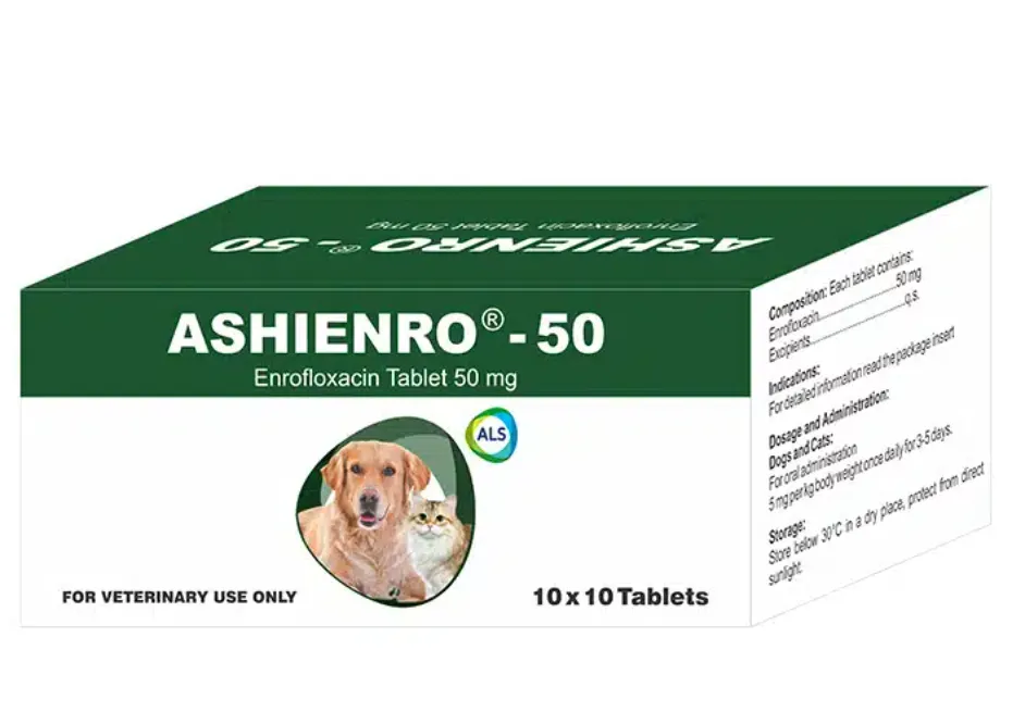 ALS Ashienro 50mg Enrofloxacin 10 tablets