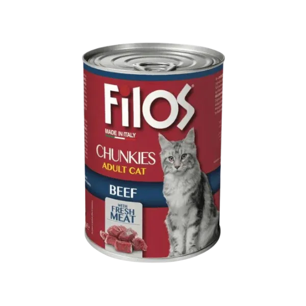 Filos Chunks with beef for Adult Cat 400g
