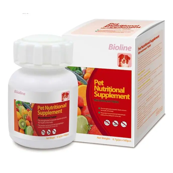 Bioline Pet Nutritional Supplement Microelement Tablets for Dogs 160 Capsules