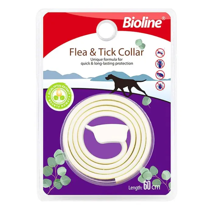 Bioline Flea and Tick Dog Collar 60cm Eucalyptus & Lemon Flavor