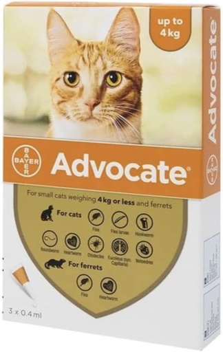 BAYER | ADVOCATE Cats - up to 4 kg | 3 doses