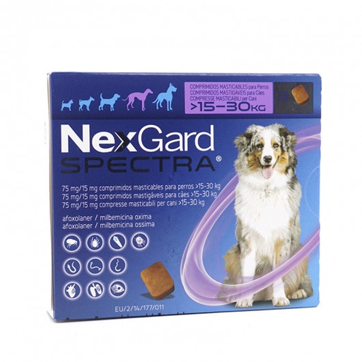 Boehringer Ingelheim | NEXGARD SPECTRA 15 - 30 kg | 3 tablets