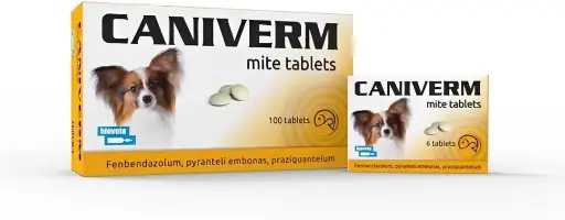 BIOVETA | CANIVERM MITE 0.175g - per 2 kg | 1 tablet brown
