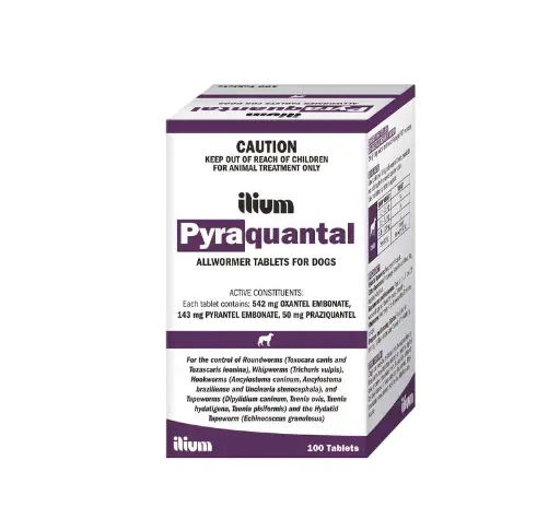 TROY Ilium Pyraquantal Allwormer 100 Tablets For Dogs