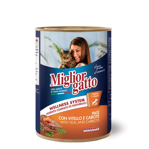 MORANDO | Feline MIGLIOR GATTO (Pate) - Veal & Carrots | 400 gm
