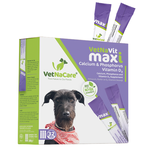 VETNACARE | VetNaVit CALCIUM MAXI, PHOSPHORUS & VIT D3 | 32 sachets