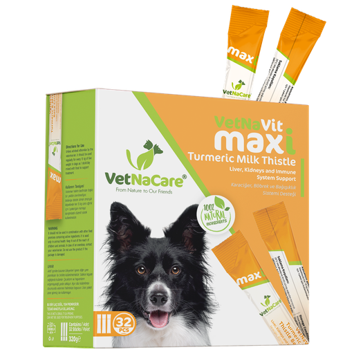 BIOVETA | VetNaVit TURMERIC, MILK THISTLE & B-GLUCAN MAXI | 32 sachets