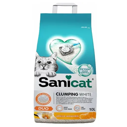 SANICAT | CLUMPING WHITE DUO -VANILLA MANDARIN | 10 L
