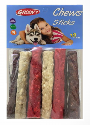 GROOVY | CHEWS STICKS | 10 STICKS