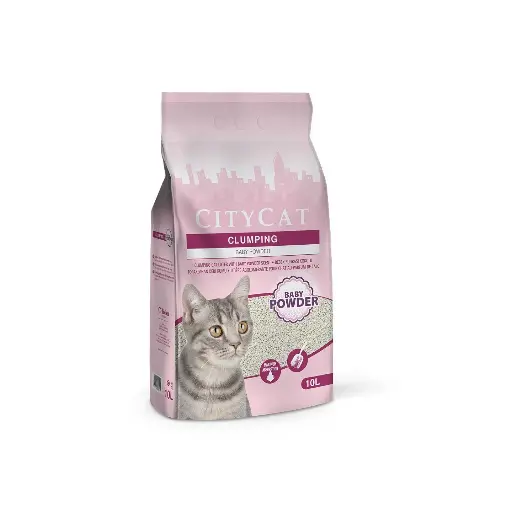 CITYCAT | CLUMPING CAT LITTER - BABY POWDER | 10 L