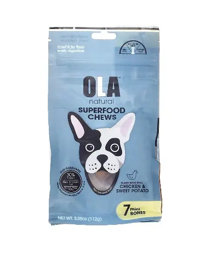 Ola Natural Treats for Dogs Chicken & Sweet Potato 7 Twisty Sticks