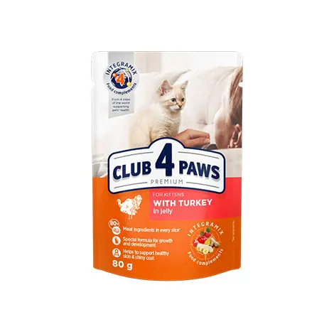 CLUB 4 PAWS | KITTEN - TURKEY | 80 G	