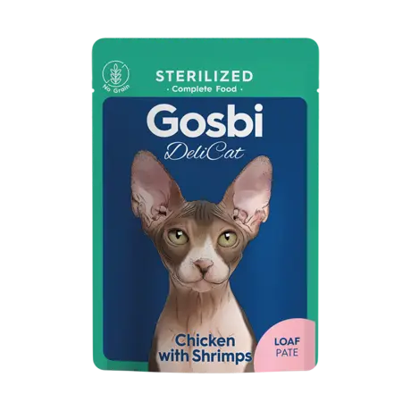 Gosbi | Steralized Cat Food - Chicken & Shrimps | 70 gm