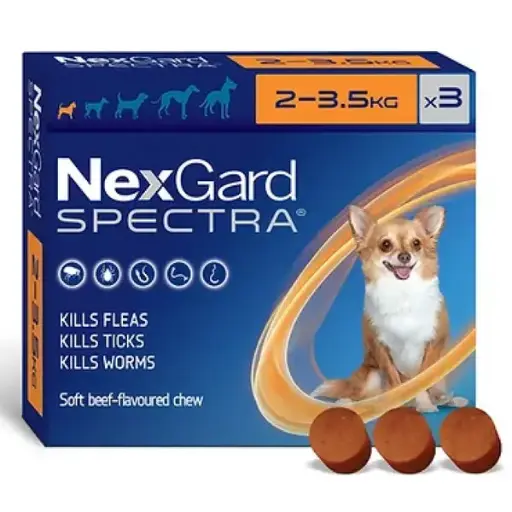 Boehringer Ingelheim | NEXGARD SPECTRA 2 - 3.5 kg | 3 tablets 