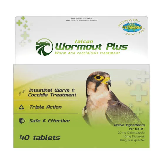 VETAFARM Falcon Wormout Plus 40 tablets
